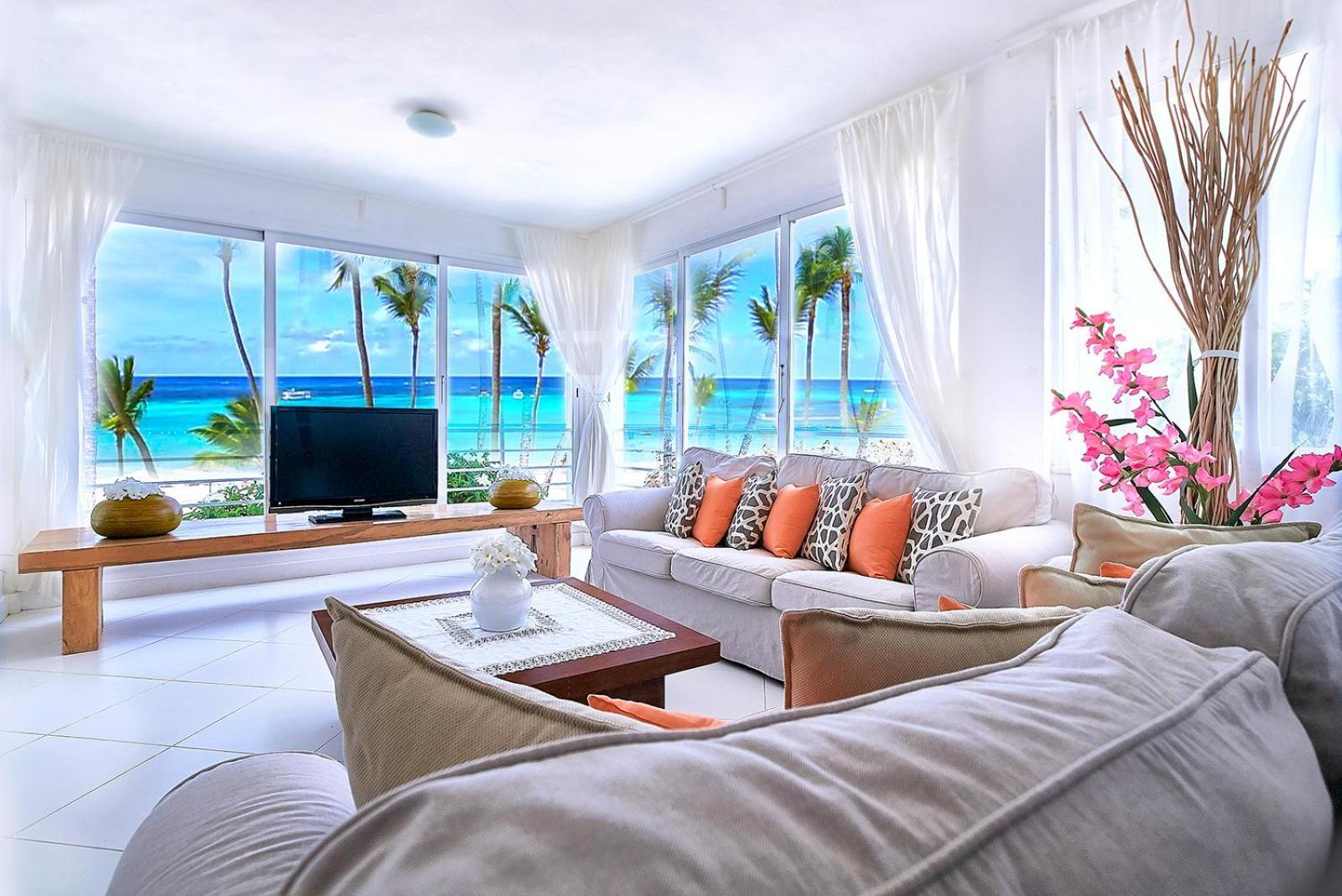 Prime Ocean View Punta Cana Apartments - 3-Bedroom Getaway With Private Terrace On Bavaro Beach Exterior photo