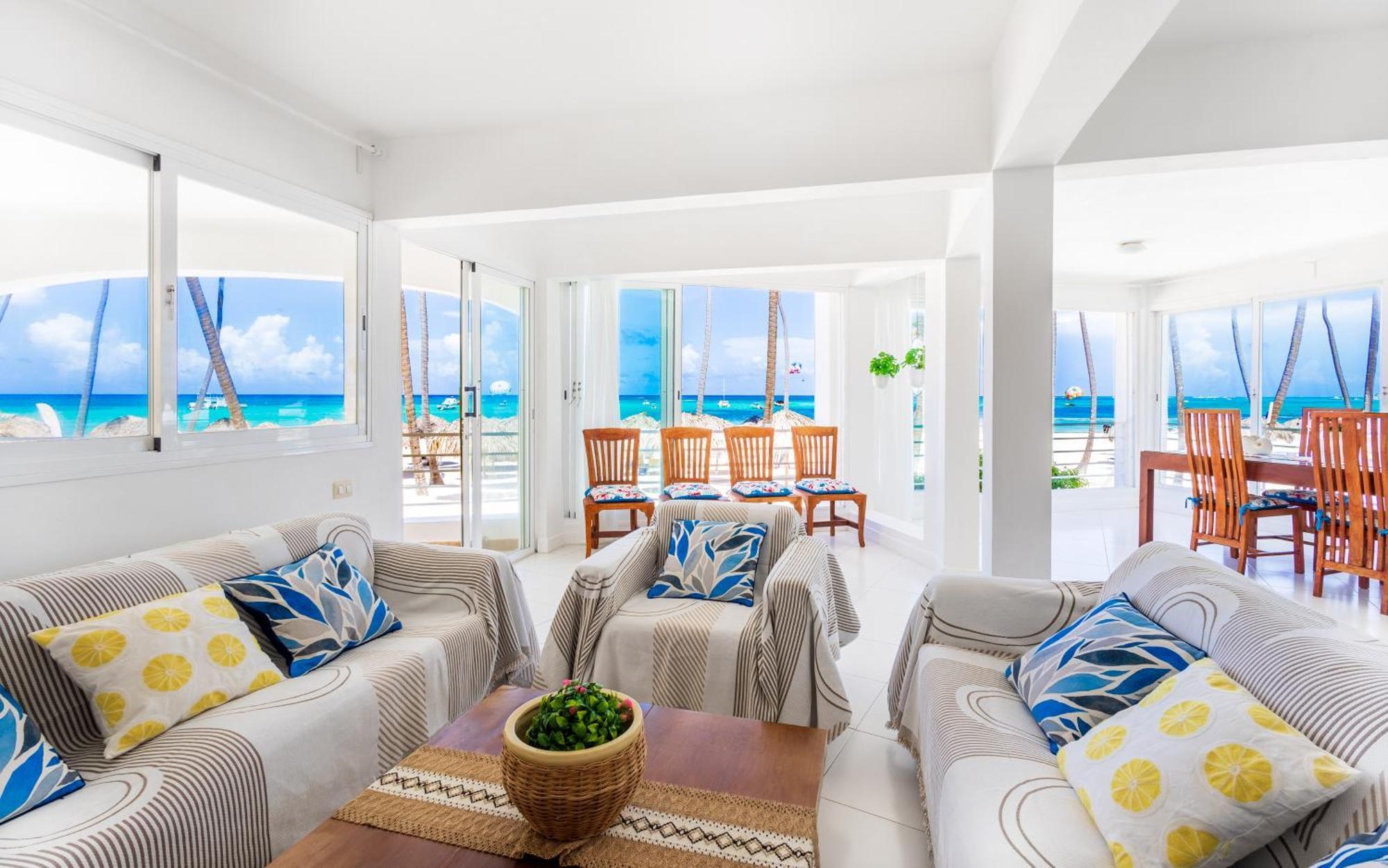 Prime Ocean View Punta Cana Apartments - 3-Bedroom Getaway With Private Terrace On Bavaro Beach Exterior photo